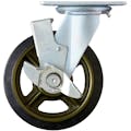 【CAINZ-DASH】ハンマーキャスター 重荷重用旋回式ゴム車輪（イモノホイール・ラジアルボールベアリング）２００ｍｍ　ＳＰ付 519BPS-CR200【別送品】
