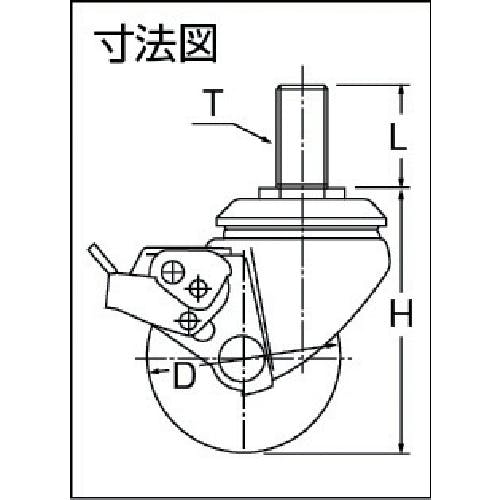 CAINZ-DASH】ハンマーキャスター 低床重荷重用ねじ込み旋回式ウレタン