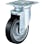 【CAINZ-DASH】ハンマーキャスター 旋回式ゴム車輪（スチールホイール・ラジアルボールベアリング）１２５ｍｍ 420J-RBB125【別送品】