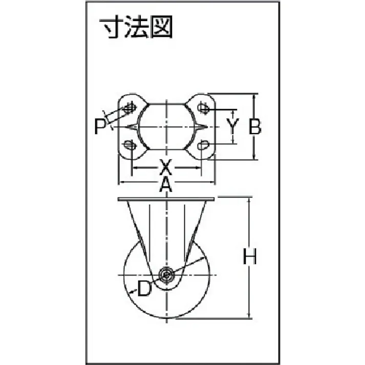 【CAINZ-DASH】ハンマーキャスター Jシリーズ 固定 ウレタン車B入り100mm 420JR-UBB100【別送品】