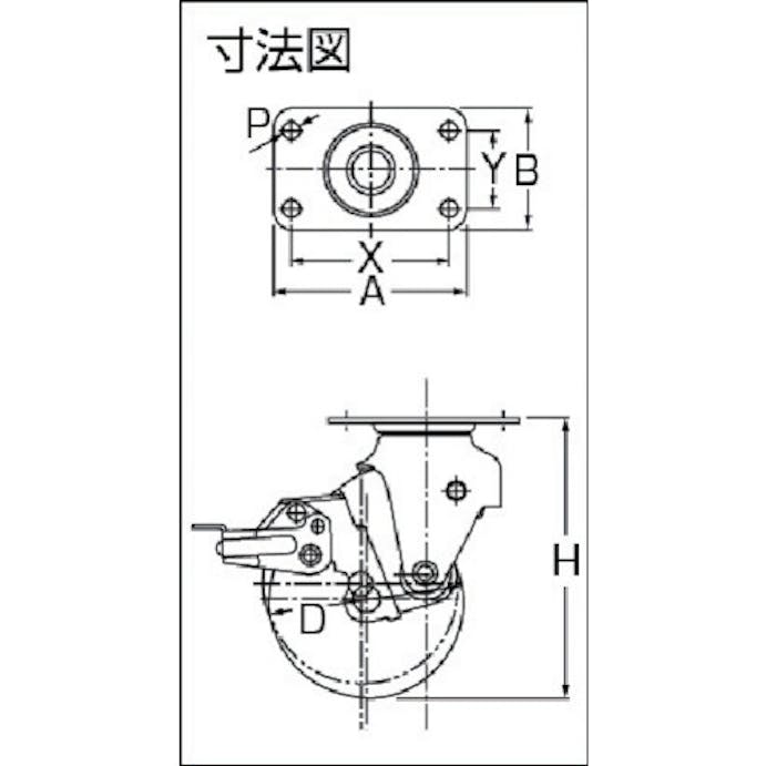 【CAINZ-DASH】ハンマーキャスター クッションキャスター旋回式ウレタン車輪　１００ｍｍ　線径２．９ｍｍ　ＳＰ付 935BBE-UZ100-29【別送品】