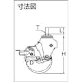 【CAINZ-DASH】ハンマーキャスター クッションキャスターねじ込み旋回式ゴム車輪　１００ｍｍ　線径２．３ｍｍ　ＳＰ付 935BEA-FR100-M12-23【別送品】