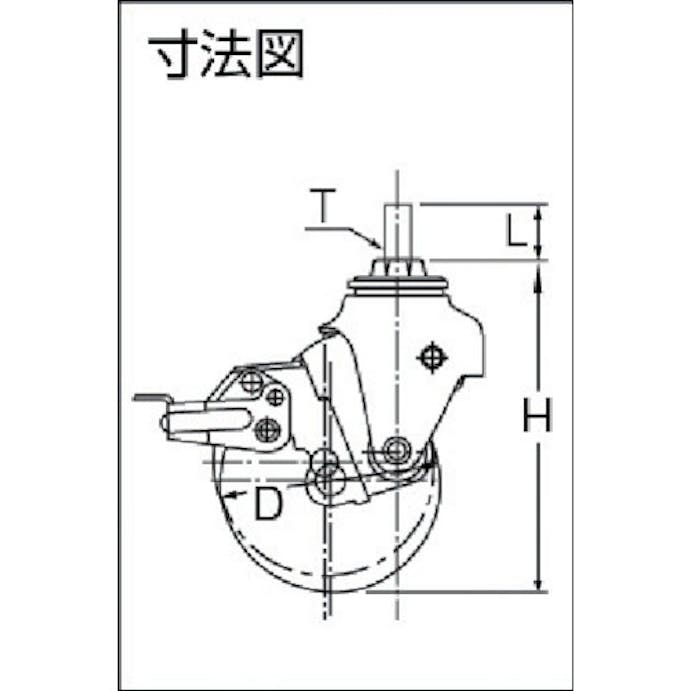 【CAINZ-DASH】ハンマーキャスター クッションキャスターねじ込み旋回式ウレタン車輪１００ｍｍ　線径２．６ｍｍ　ＳＰ付 935BEA-UZ100-M12-26【別送品】