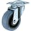 【CAINZ-DASH】ハンマーキャスター 静音旋回式ゴム車輪（ナイロンホイール・ラジアルボールベアリング）１２５ｍｍ 420BBE-FR125【別送品】