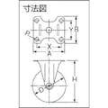 【CAINZ-DASH】ハンマーキャスター 静音固定式ゴム車輪（ナイロンホイール・ラジアルボールベアリング）１００ｍｍ 420BER-FR100【別送品】