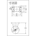 【CAINZ-DASH】ハンマーキャスター 特殊ゴム車輪　ＸＲＺ　Ｊシリーズ　固定　１５０ｍｍ 420JR-XRZ150【別送品】