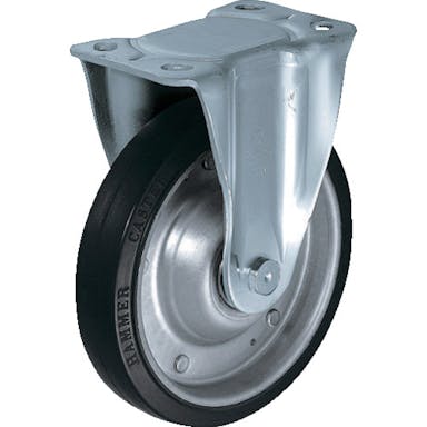 【CAINZ-DASH】ハンマーキャスター 固定式耐切くず特殊ゴム車輪（ラジアルボールベアリング）２００ｍｍ 400SR-XRZ200【別送品】