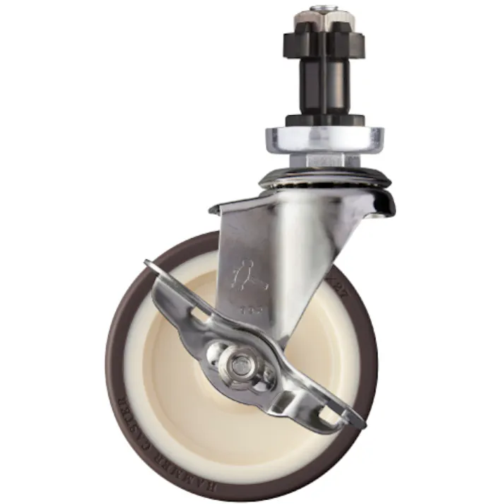 【CAINZ-DASH】ハンマーキャスター SUS パイプ外径38mm用差込 SP付 ウレタンB車 100mm 3152EN-UB100【別送品】