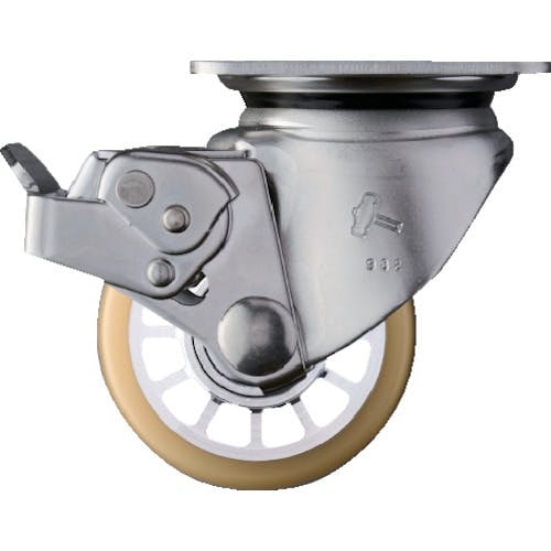 ハンマーキャスター SUS 低床式重荷重用 自在 SP付 ウレタンB車75mm 545S0S-BAU75 プレート式低床式キャスター ハンマーキャスター SUS 低床式重荷重用 自在 SP付 ウレタンB車75mm 545S0S-BAU75 プレート式低床式キャスター