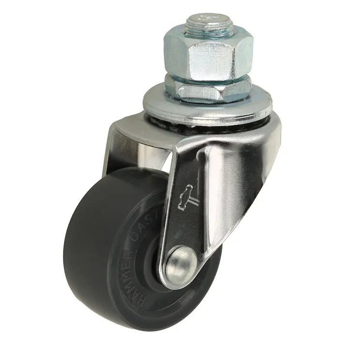 ハンマーキャスター Aシリーズ ねじ込み 自在 M12 エラストマー車 40mm 420A-30U40