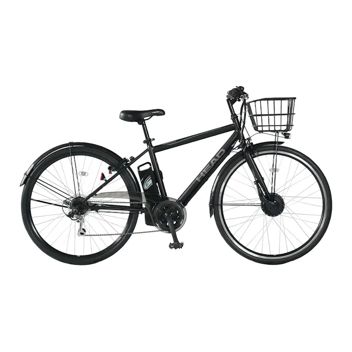【自転車】HEAD×CHACLE 電動プレステッツァ E6S 27インチ 外装6段 ブラック