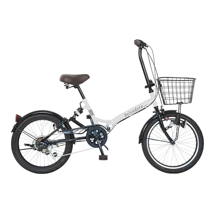 【自転車】折りたたみ自転車 CHACLE エアレスワイド Belvedere 20インチ 外装6段 マットホワイト