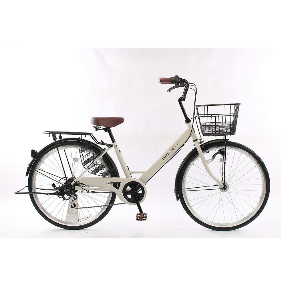 【自転車】26年モデル CHACLE 軽快 LUVIEL ルヴェイル エアレスタイヤ搭載 26インチ 外装6段 266HD ホワイト