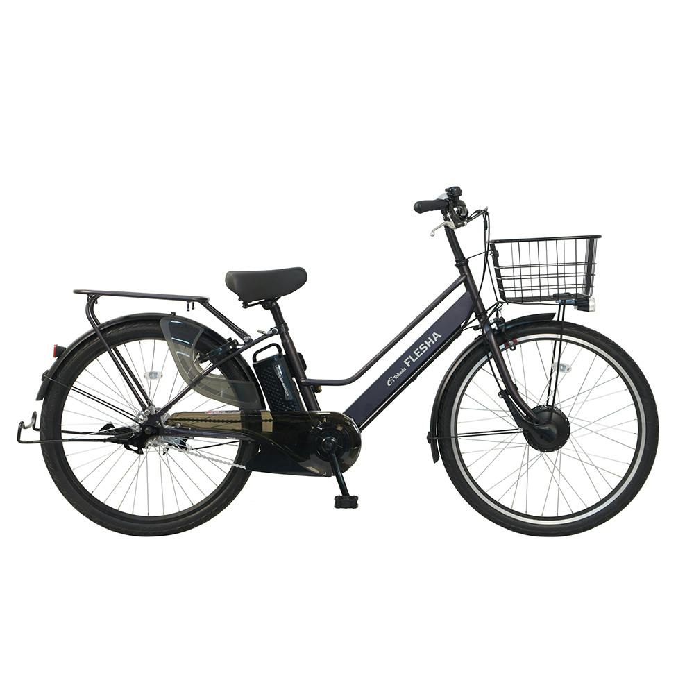 【自転車】26年モデル エアレス電動自転車 軽快 CHACLE フレッシャ FLESHA 260FS2 26インチ パープル