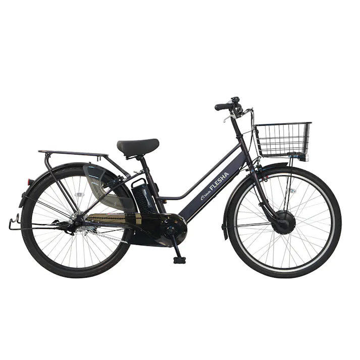 【自転車】26年モデル エアレス電動自転車 軽快 CHACLE フレッシャ FLESHA 260FS2 26インチ パープル