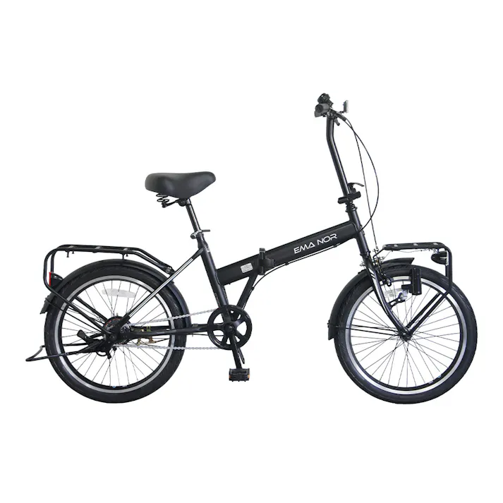 【自転車】CHACLE 折りたたみ自転車 エマノール EMA NOR エアレスタイヤ搭載 マットブラック