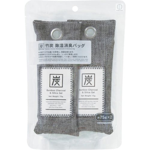 小久保工業所 竹炭 除湿消臭バッグ(75g×2) 5750 除湿剤 小久保工業所 竹炭 除湿消臭バッグ(75g×2) 5750 除湿剤