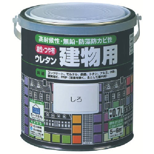 ロックペイント 油性ウレタン建物用 くろ 1.6L H06-1611 6S 建物用塗料(油性) ロックペイント 油性ウレタン建物用 くろ 1.6L H06-1611 6S 建物用塗料(油性)
