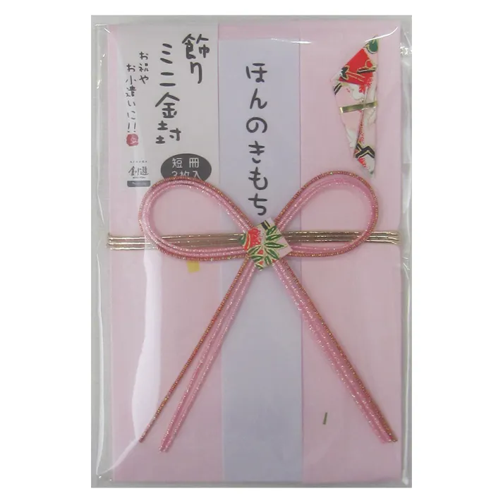 飾りミニ金封 花結び ピンク