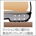 【CAINZ-DASH】シモン ２層ウレタン耐滑軽量安全靴　７５３８黒　２５．５ｃｍ 7538BK-25.5【別送品】