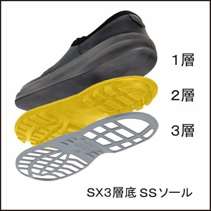 【CAINZ-DASH】シモン 静電安全靴　短靴　ＳＳ１１黒静電靴　２４．５ｃｍ SS11BKS-24.5【別送品】