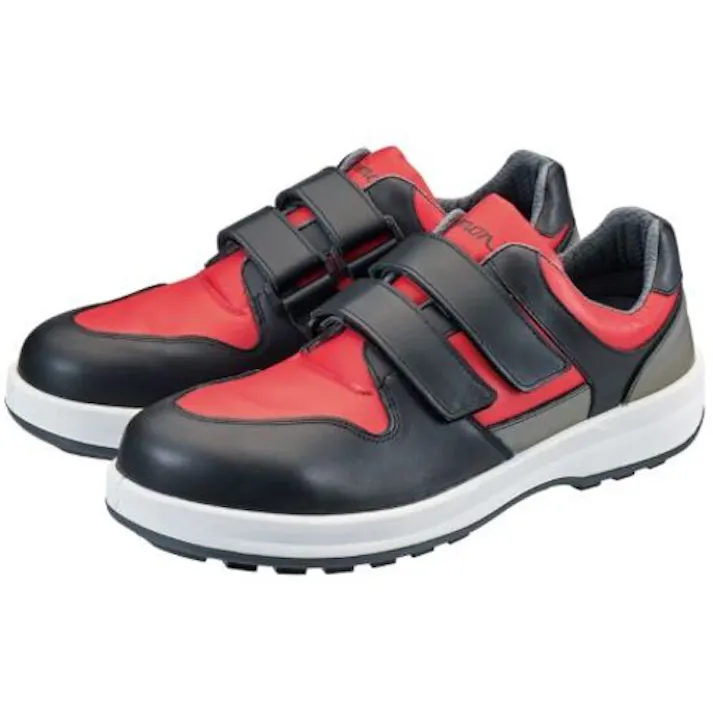 【CAINZ-DASH】シモン 安全靴 短靴 マジック式 8518赤/黒 26.5cm 8518RED/BK-26.5【別送品】