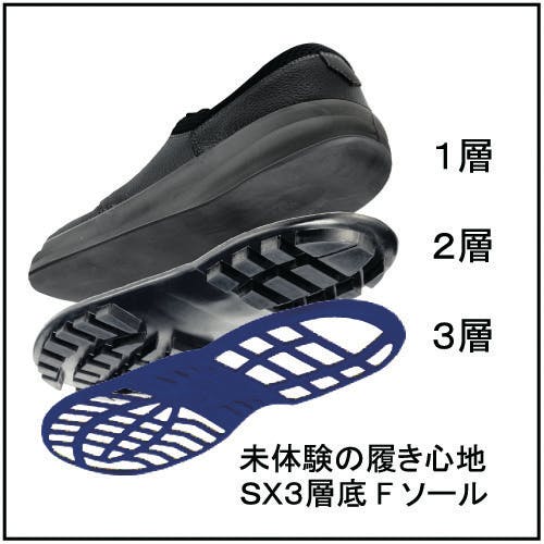 CAINZ-DASH】シモン 安全靴 短靴 ＳＬ１１－ＢＬ黒／ブルー ２４