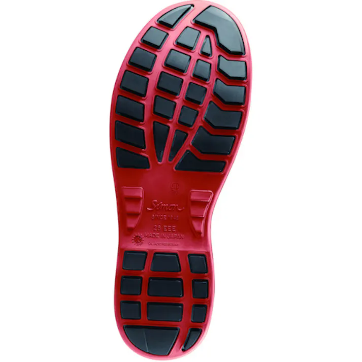 【CAINZ-DASH】シモン 安全靴 中編上 SL22-R黒/赤 25.5cm SL22R-25.5【別送品】