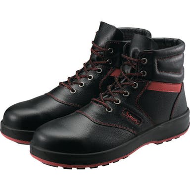 【CAINZ-DASH】シモン 安全靴　編上靴　ＳＬ２２－Ｒ黒／赤　２８．０ｃｍ SL22R-28.0【別送品】