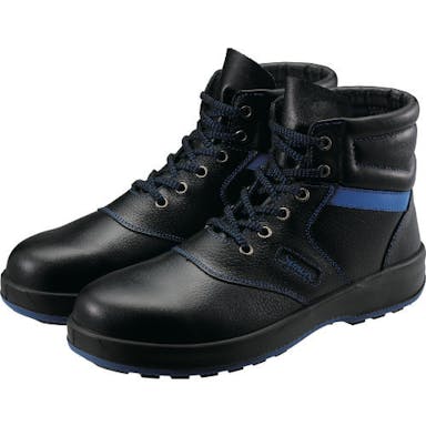 【CAINZ-DASH】シモン 安全靴　編上靴　ＳＬ２２－ＢＬ黒／ブルー　２４．０ｃｍ SL22BL-24.0【別送品】