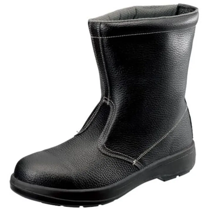 【CAINZ-DASH】シモン 安全靴 半長靴 ウレタン2層底 AW44 26.0cm AW44BK-26.0【別送品】