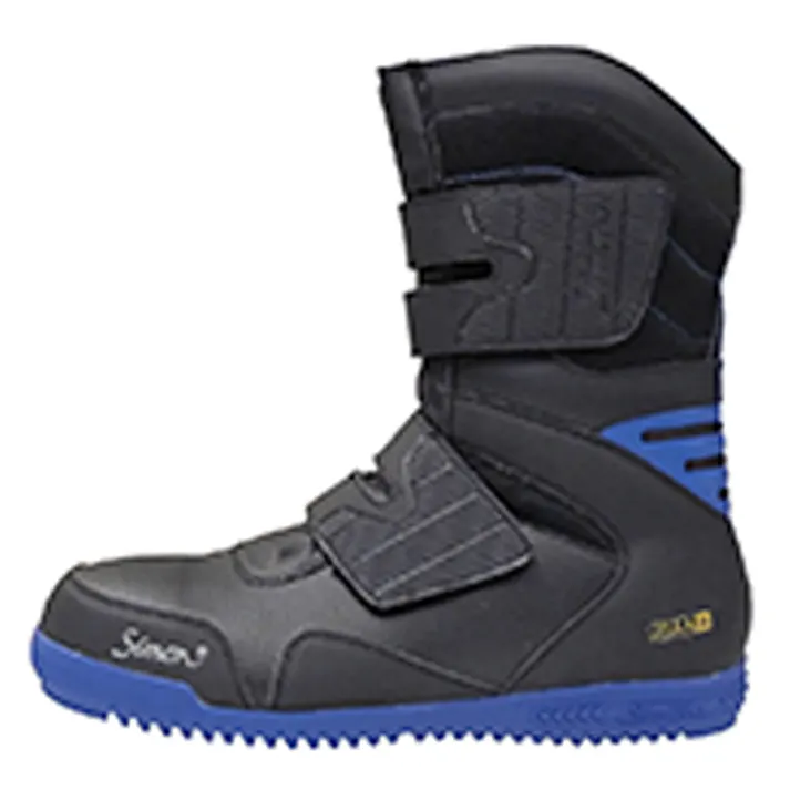 シモン 高所作業用 プロテクティブスニーカー マジック式 長靴 鳶技 S038ブルー 26.5cm