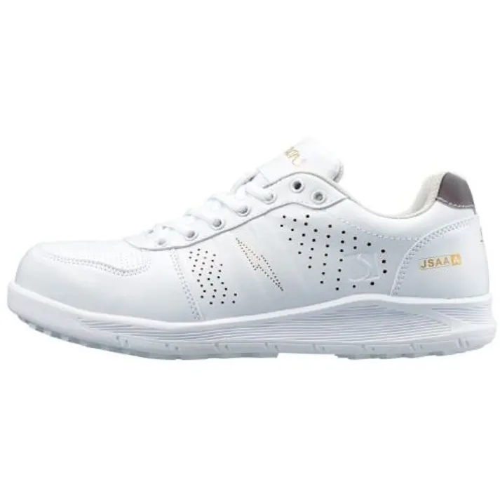 【CAINZ-DASH】シモン 耐滑静電プロスニーカー NS611白静電 24.5cm NS611WS-24.5【別送品】