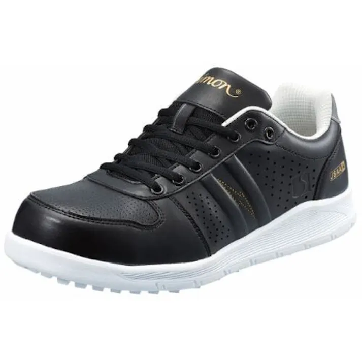 【CAINZ-DASH】シモン 耐滑静電プロスニーカー NS611黒静電 23.5cm NS611BKS-23.5【別送品】