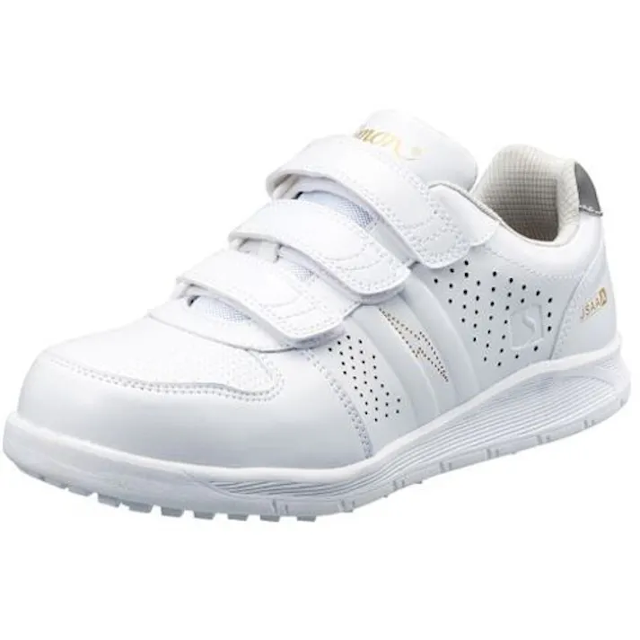 【CAINZ-DASH】シモン 耐滑静電プロスニーカー NS618白静電 26.5cm NS618WS-26.5【別送品】