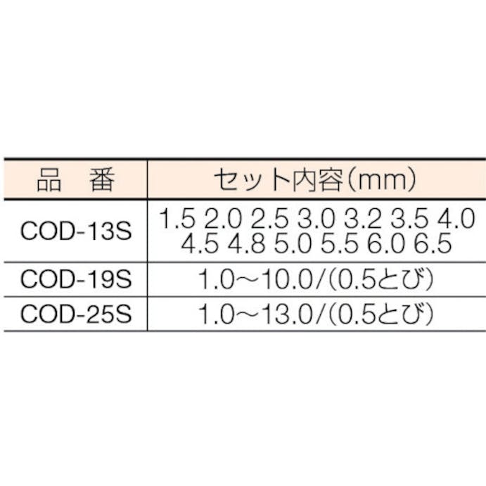 【CAINZ-DASH】イシハシ精工 コバルト正宗ドリル　１３本組セット（スチールケース入り） COD-13S【別送品】