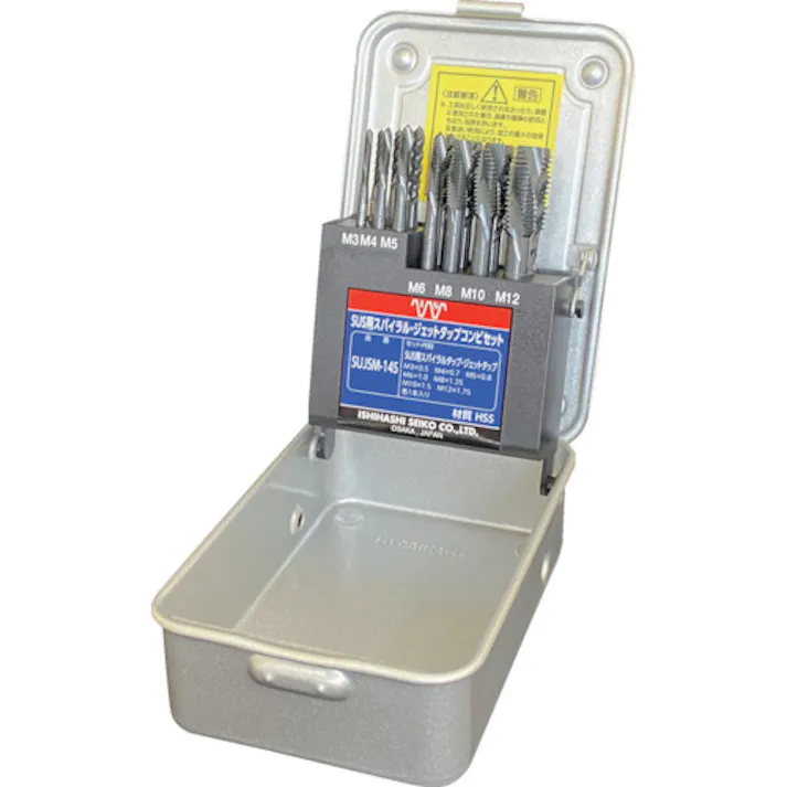 【CAINZ-DASH】イシハシ精工 ステンレス用ジェット・スパイラルタップセット SUJSM-14S【別送品】