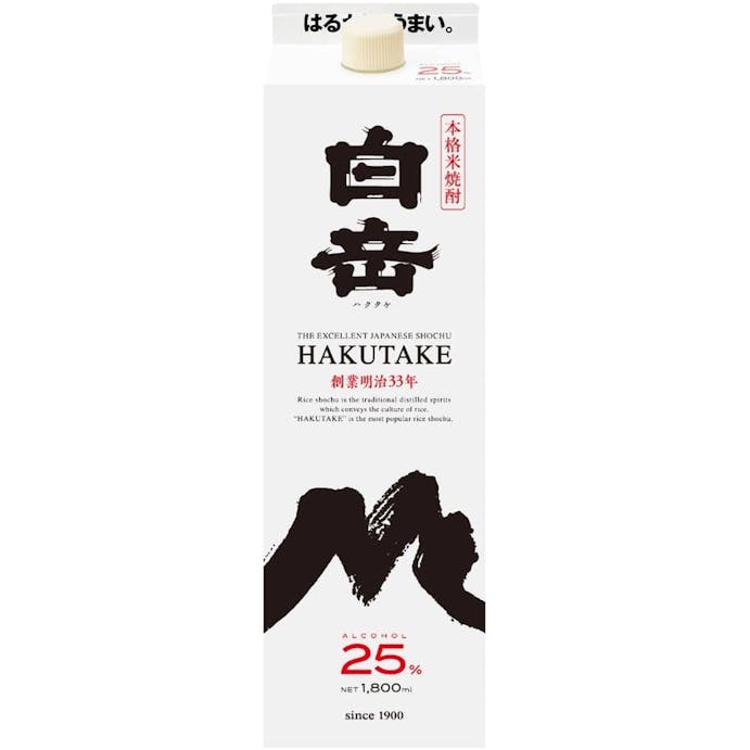 白岳 米 25度 パック 1800ml【別送品】