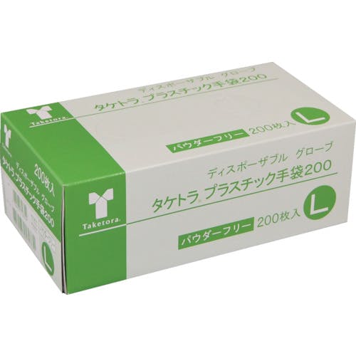 竹虎 タケトラ プラスチック手袋200パウダーフリーL 200枚入 075884 ビニール使い捨て手袋 竹虎 タケトラ プラスチック手袋200パウダーフリーL 200枚入 075884 ビニール使い捨て手袋