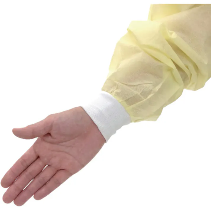 【CAINZ-DASH】竹虎 フェルラックNo.40(アイソレーションガウンフリー) イエロー 1枚×100袋 076422【別送品】