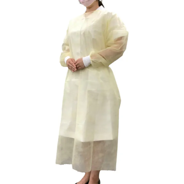 【CAINZ-DASH】竹虎 フェルラックNo.40(アイソレーションガウンフリー) イエロー 10枚×10袋 076522【別送品】