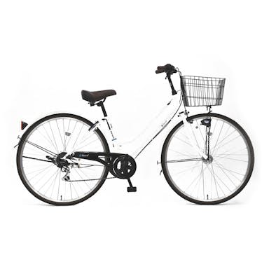 【自転車】《丸石サイクル》ルイードシティ 27型 外装6段 W496 ホワイト(販売終了)