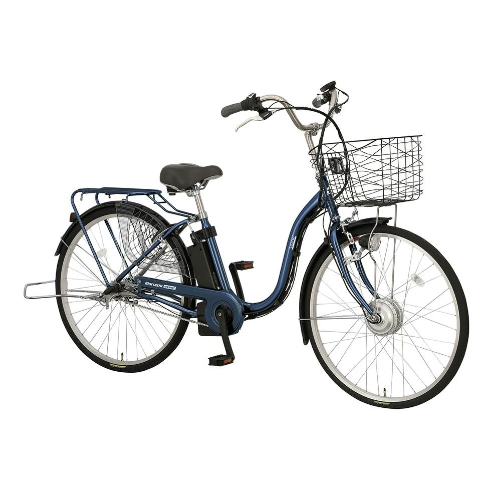 【自転車】《丸石サイクル》電動軽快車ビューアシスト 26インチ 内装3段変速 インクブルー