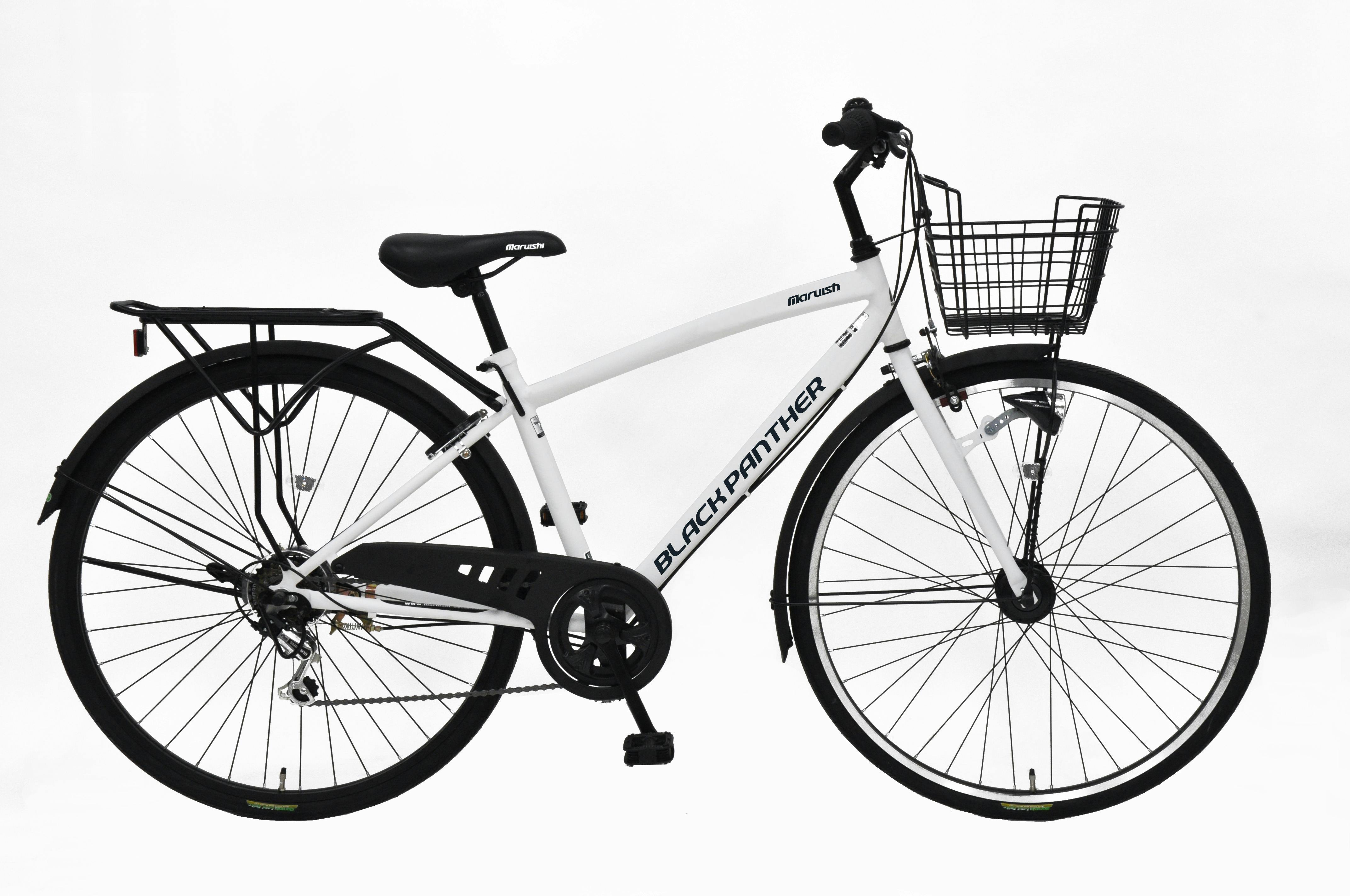 【自転車】《丸石サイクル》ブラックパンサークロスHD 27インチ 外装6段変速 マットホワイト