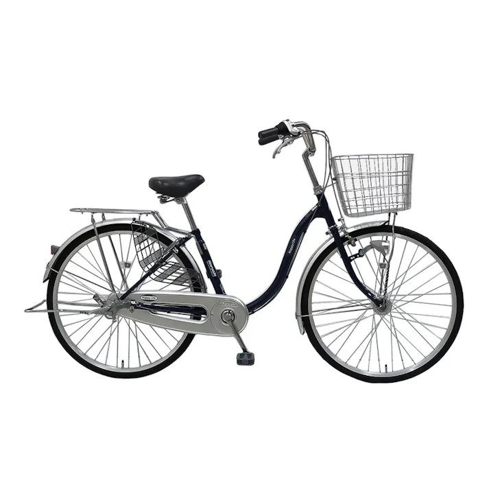 【自転車】軽快車 ハッピーライフ HD 24インチ 内装3段変速 ネイビー