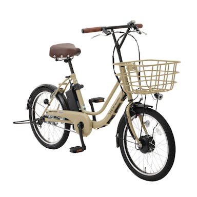 【自転車】《丸石サイクル》 電動アシスト自転車 ピッコリーノ 20インチ ラテベージュ(販売終了)