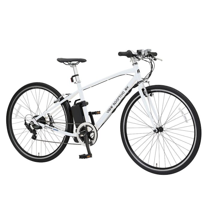 【自転車】《丸石サイクル》電動アシスト自転車 ビュースポルティーボEX 700C 外装7段 W61P ASASP707KDZ ホワイト