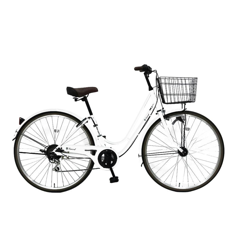 【自転車】《丸石サイクル》ルイードシティHD 27インチ 外装6段 パールホワイト