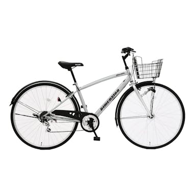 【自転車】《丸石サイクル》ディメンションクロスHD 27インチ 外装6段変速 ニッケルシルバー