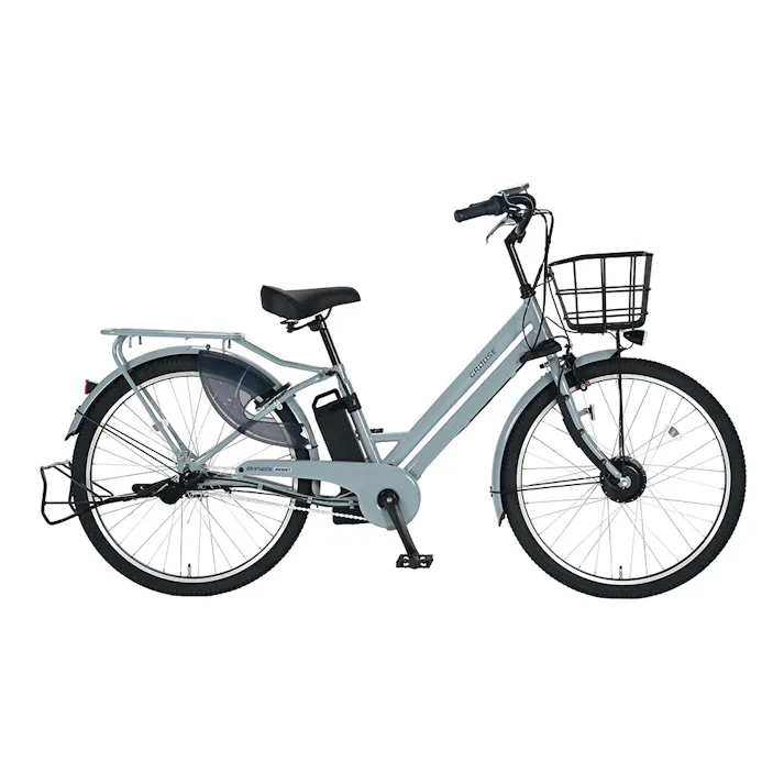 【自転車】25年モデル 電動アシスト自転車 グラウスアシストプラス GROUES 26インチ 3段 スチールグレー